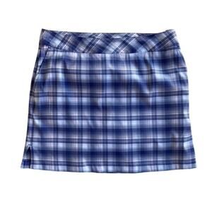 3/$21 Izod Golf Blue and White Plaid Skort - Size 8
